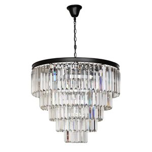 Contemporary four tier ceiling chandelier with hanging shards,…