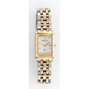 A Raymond Weil wrist watch, quartz, rectangular mother of pearl&hellip;