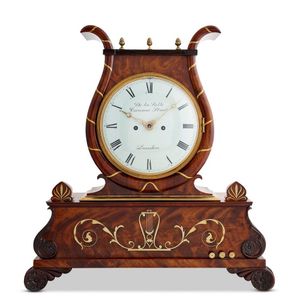 Georgian Mahogany Musical Mantel Clock by James Thomas de Salle ...