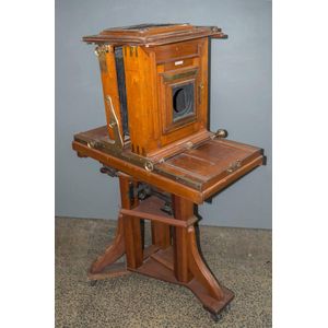 Marion & Co., large format studio camera, with mahogany body,…