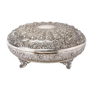 A large Egyptian 900 silver jewellery box, Cairo, early 1980s,…