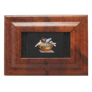 An Italian Micromosaic plaque of 'Pliny's Doves', mid 19th…