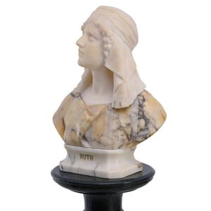 Giuseppe Bessi, (1857-1922), Ruth, marble, bust length in…
