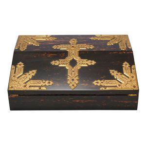 A fine Victorian gilt metal-mounted coromandel writing slope,…