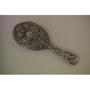 Antique silver hand mirror 27 cm long - Personal Grooming & Hygiene ...