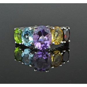 Antique or vintage amethyst and peridot ring - price guide and values