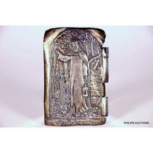 A sterling silver bible cover, 1905 Birmingham, with maker's…