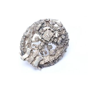 Imperial Russian silver badge decorated with eagle and and…