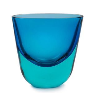 Seguso, sommerso vase in green and blue by Flavio Poli, circa…