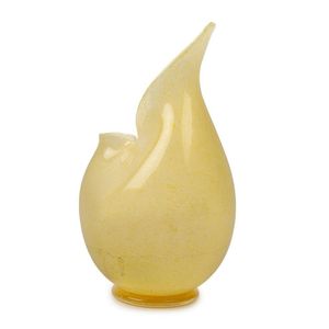 Ercole Barovier, Evanescenti Murano glass vase with yellow…