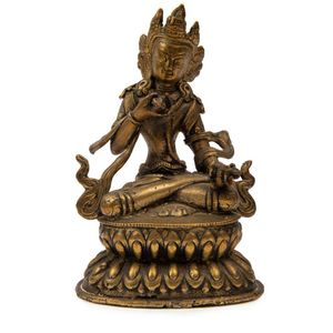 A Tibetan Tara Buddha, bronze and copper, 18th/19th century, 11.&hellip;