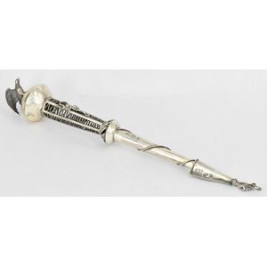 A Russian silver torah yad, with eagle finish. By Alderman…