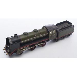 A pre-war Marklin O gauge clockwork 4-4-0 E920 locomotive and…