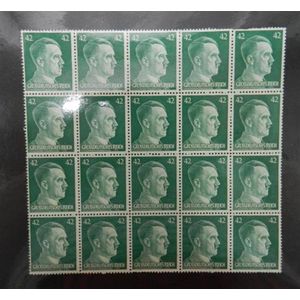 A block of mint Adolf Hitler World War II stamps 20x 42rf Mnh,…