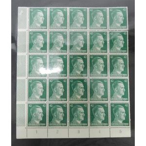 A block of mint Adolf Hitler World War II stamps 25x 42rf Mnh,…