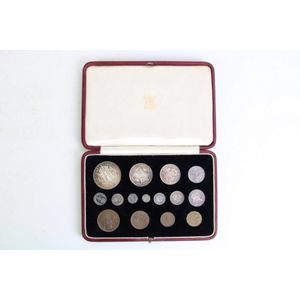 A cased 1937 George VI Coronation specimen coins