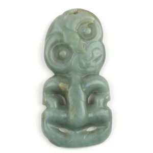 Pre-European and later Maori tiki made from greenstone / pounamu ...