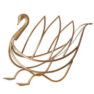 An Italian Maison Jansen style mid century swan magazine rack,…