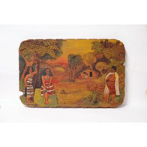 A 1943 Jane Brenkley carved and painted Maori themed…