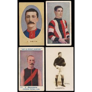 1904-24 football cards, noted Sniders & Abrahams 1904 (4),…