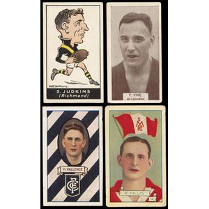 c1933-51 football cards, noted 1933 Carreras 'Bob Mirams…