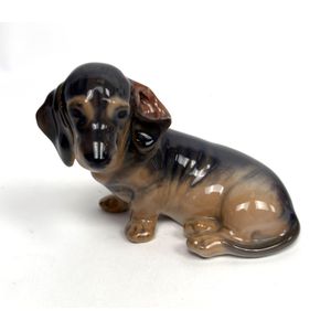 A Royal Copenhagen, Denmark porcelain figure of a Dachshund, no.&hellip;