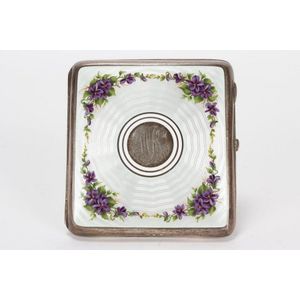 Edwardian sterling silver and enamel cigarette, case,…