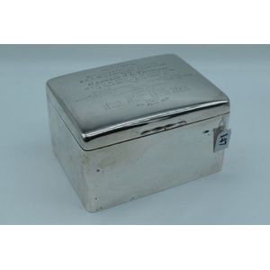 Solid sterling silver cigar box hallmarked Birmingham 1920…