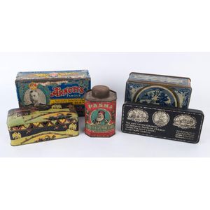 Vintage tins: small collection of 1900s-80 era larger tins,…