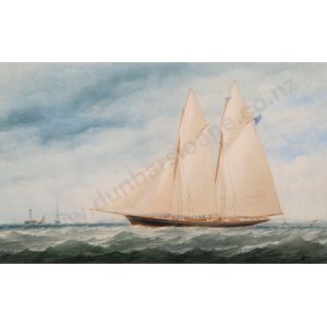 Schooner Yacht off Nore - Watercolours, Other Works on Paper - Art