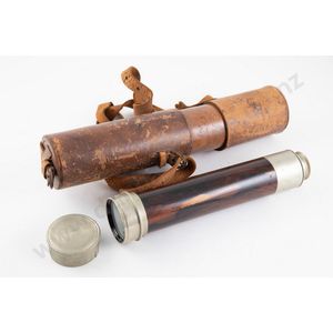 Victorian rosewood and nickel plated 2 draw telescope with…