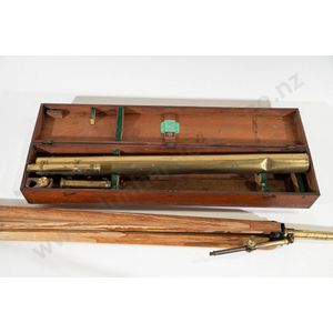 Large vintage brass telescope by Broadhurst Clarkson & Co…