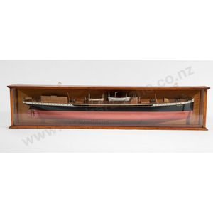 Model of the ship 'Beberibe' in a glazed mahogany display case…