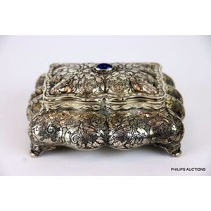 An Italian .800 silver box, mid 20th century, Milan with…