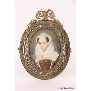 A portrait miniature of Mary Stuart (Mary Queen of Scots), 20th…