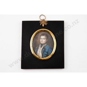 Mid 19th century English portrait miniature, portrait of young…