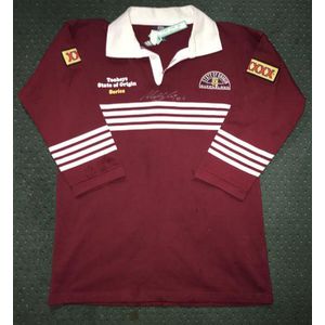 A Queensland State of Origin Jersey signed Wally Lewis,…
