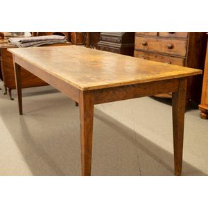 Victorian oak and pine top farmhouse table, traditional…