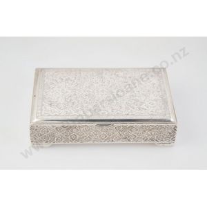 Iranian 84 standard silver cigarette box, oblong shape,…