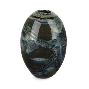Julio Santos Australian art glass vase, incised 