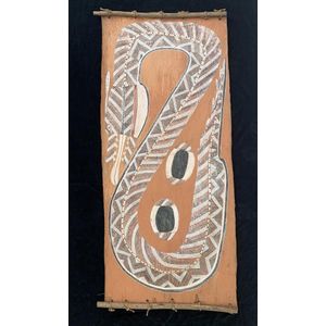 A bark painting, Arnhem land, Northern Territory, portion of…