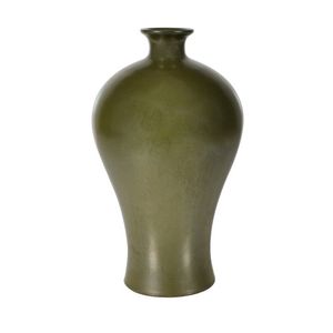 Chinese porcelain vase. Meiping form vase with olive glaze.&hellip;