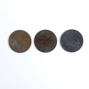 Three 19th century New Zealand tokens, includes George McGaul,…