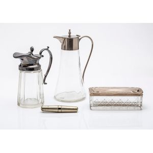 A silver lid and cut crystal vanity box, Birmingham. Together&hellip;