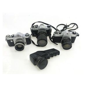 Three Cameras - Pentax Spotmatic; Pentax SP1000; Pentax K1000.…