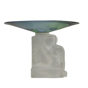 Cristal de Sevres figural glass comport, height 14.5 cm