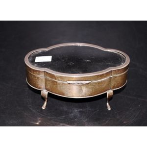 Sterling silver & tortoiseshell footed trinket box hallmarked…