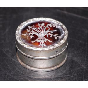 Edward VII Sterling silver and tortoiseshell pill box…