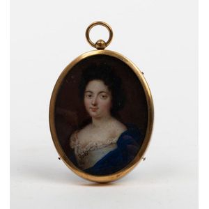 A gilt framed portrait miniature of a lady, French, circa 1820,…