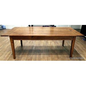 A French provincial oak dining table, 20th century the… - Tables